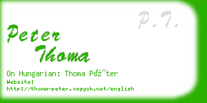 peter thoma business card